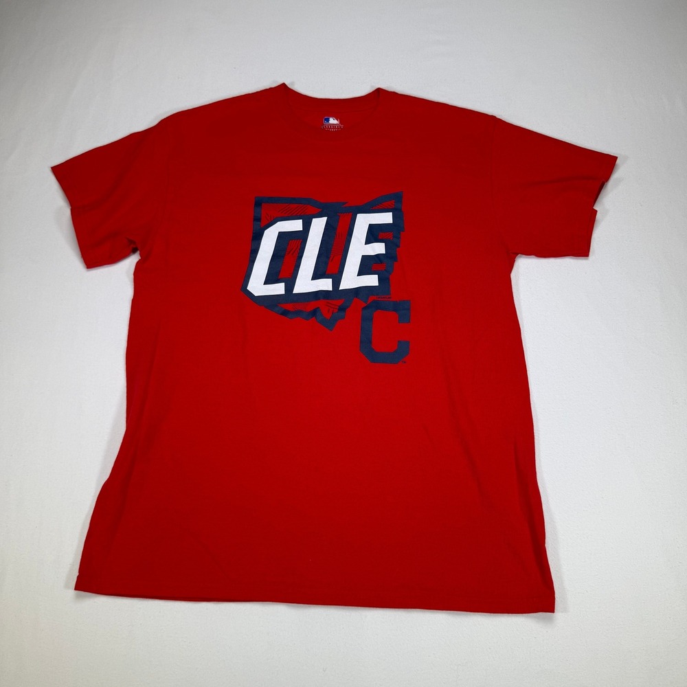 MLB Cleveland‎ Guardians T-Shirt Mens Medium Red CLE Ohio Baseball Graphic Tee